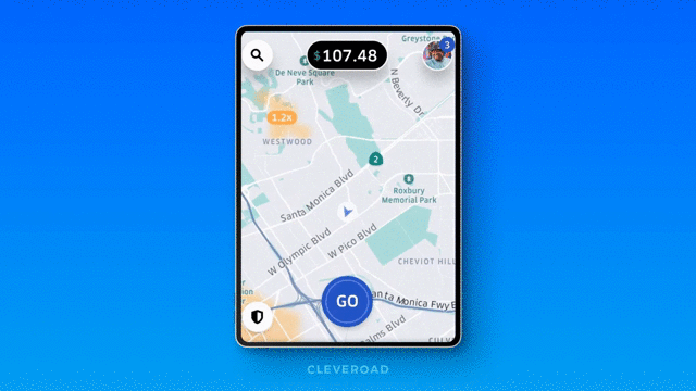 Heatmaps feature in Uber Driver application