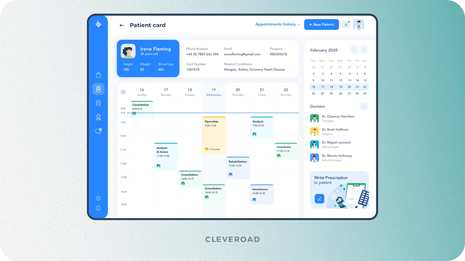 Hospital management for healthcare by Cleveroad