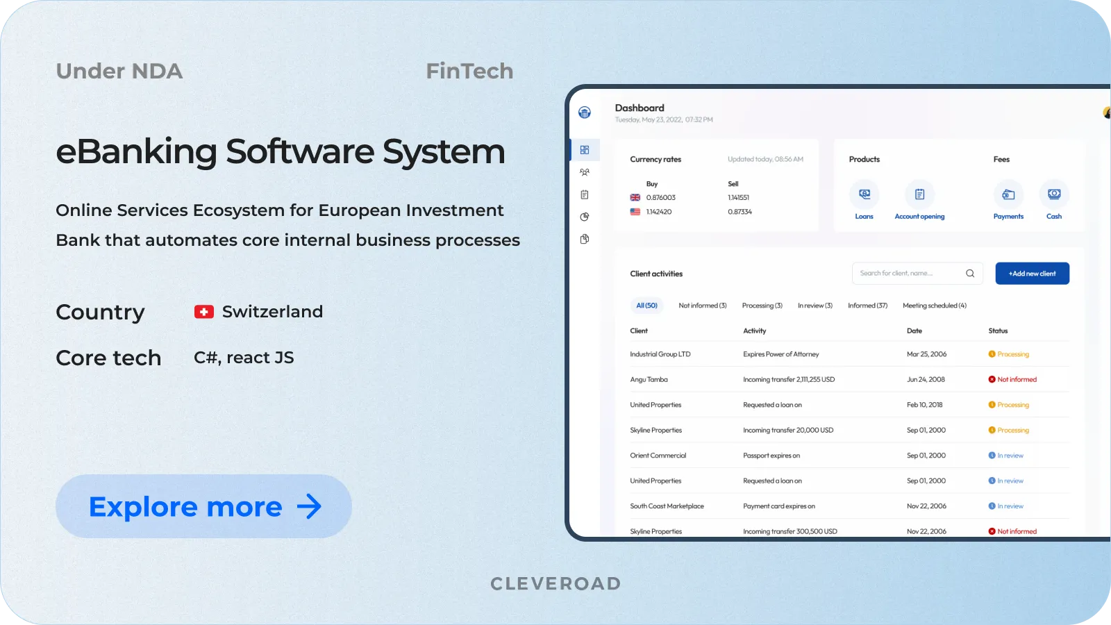 eBanking software system