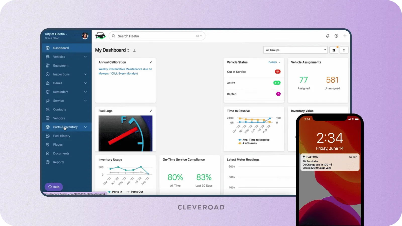 Fuel management feature: source (Fleetio)