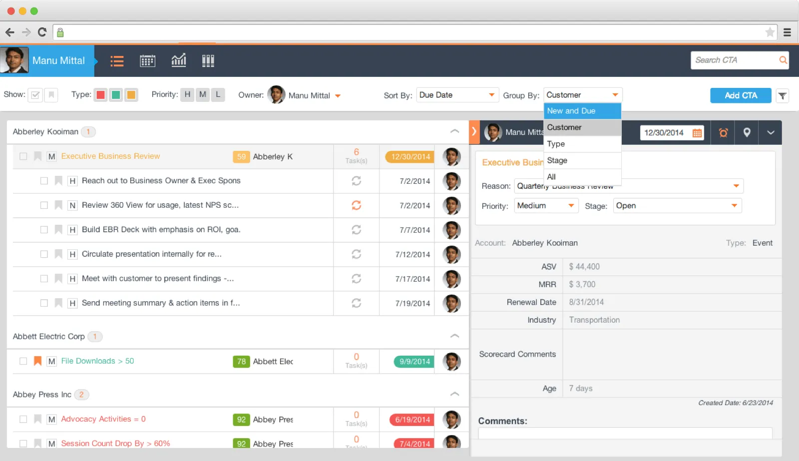 Gainsight customer segmentation.