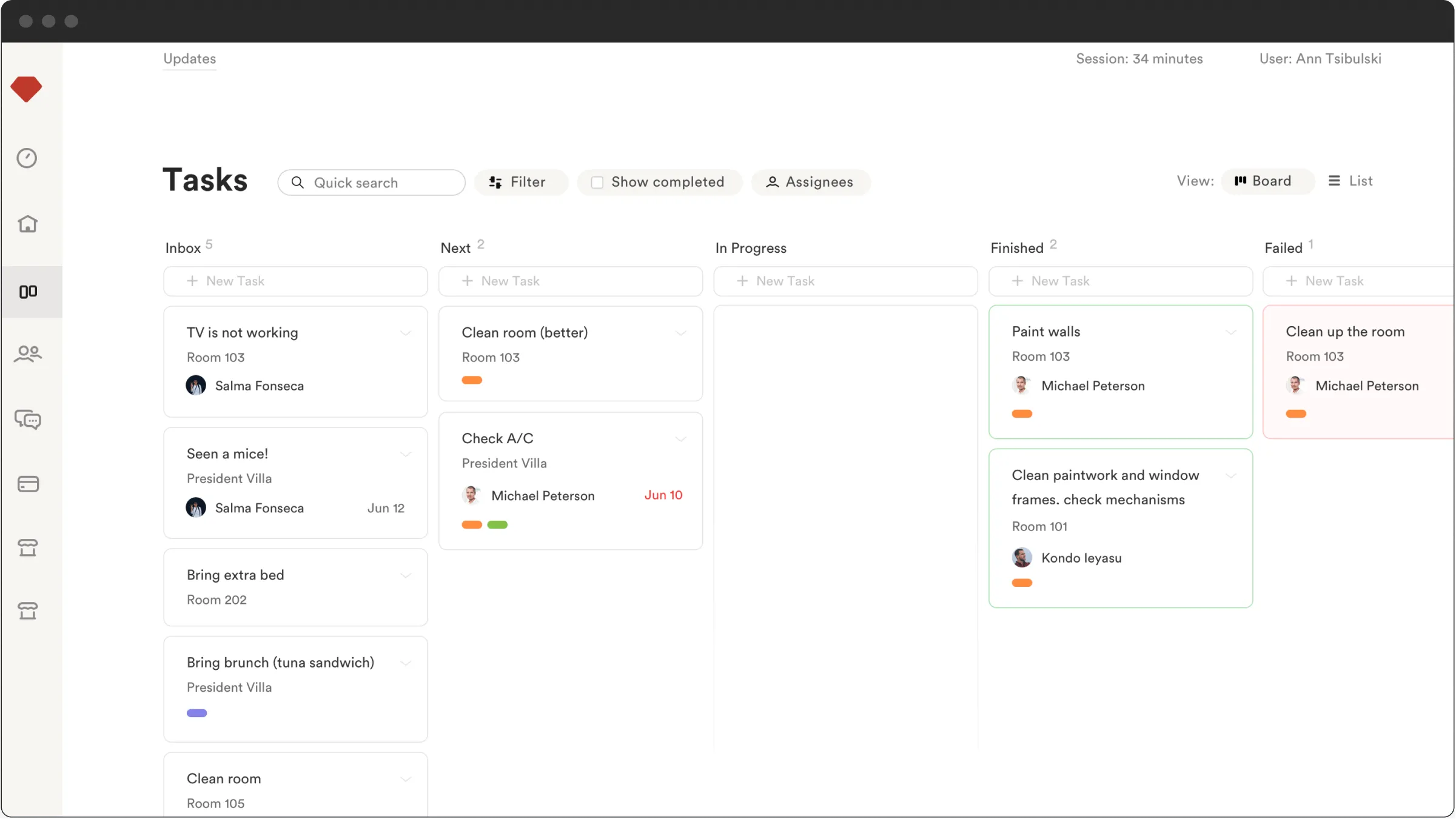 How tasks delivery option is reflected in HMS